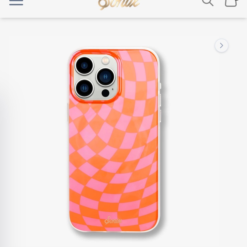 Sonix pink and orange iPhone 14 Plus case NWT